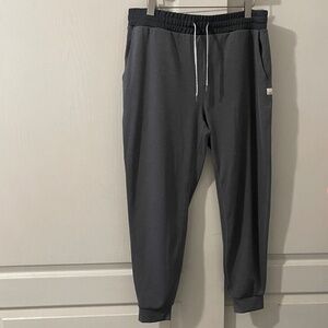 Vuori Stripe Performance Gray/White Drawstring Jogger Pants